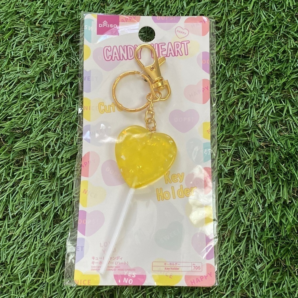 CANDY Heart Lollipop Keychain